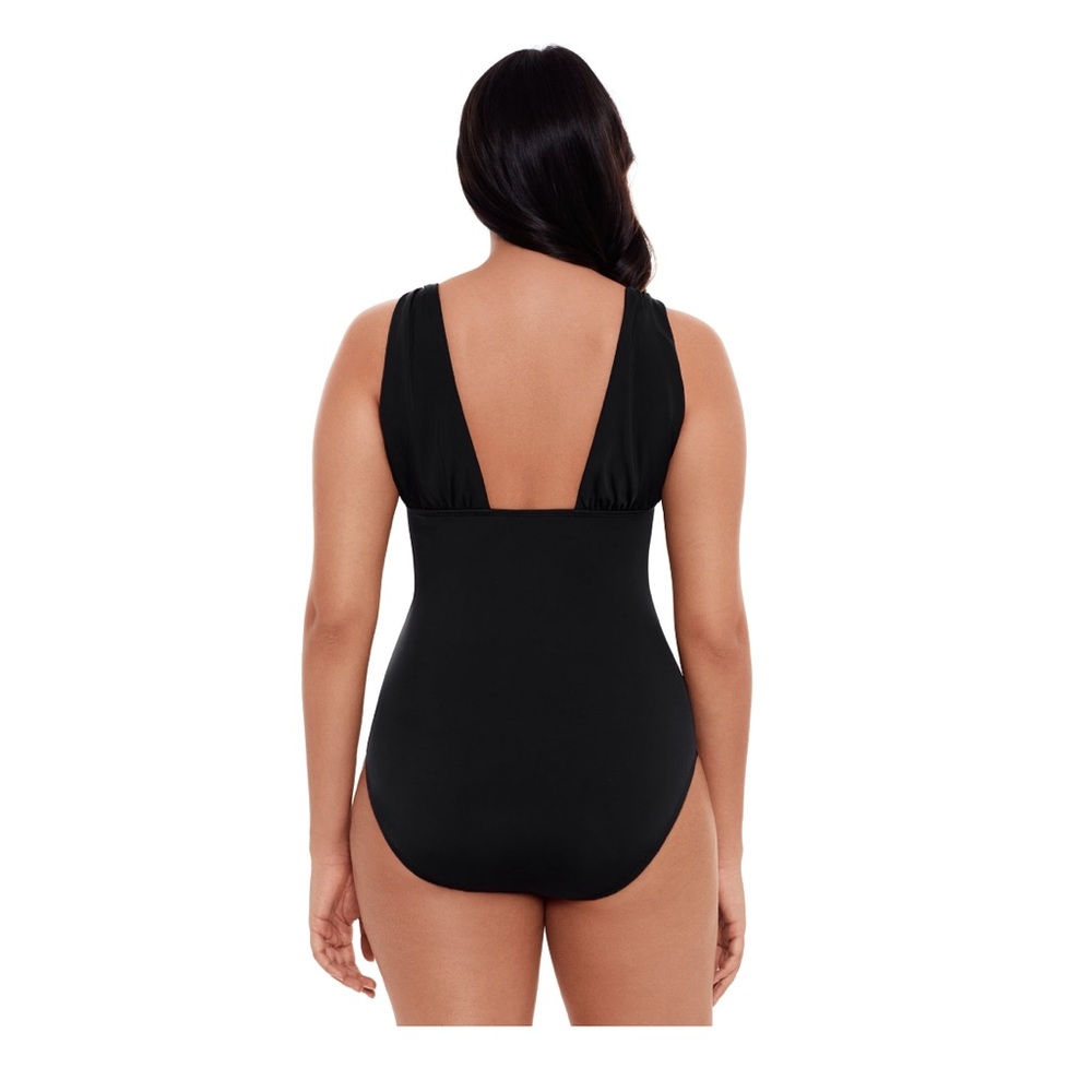 Time and Tru Modest Women's & Women’s Plus Black V Neck 1-PC Swimsuit M L XL 1X - Picture 7 of 13